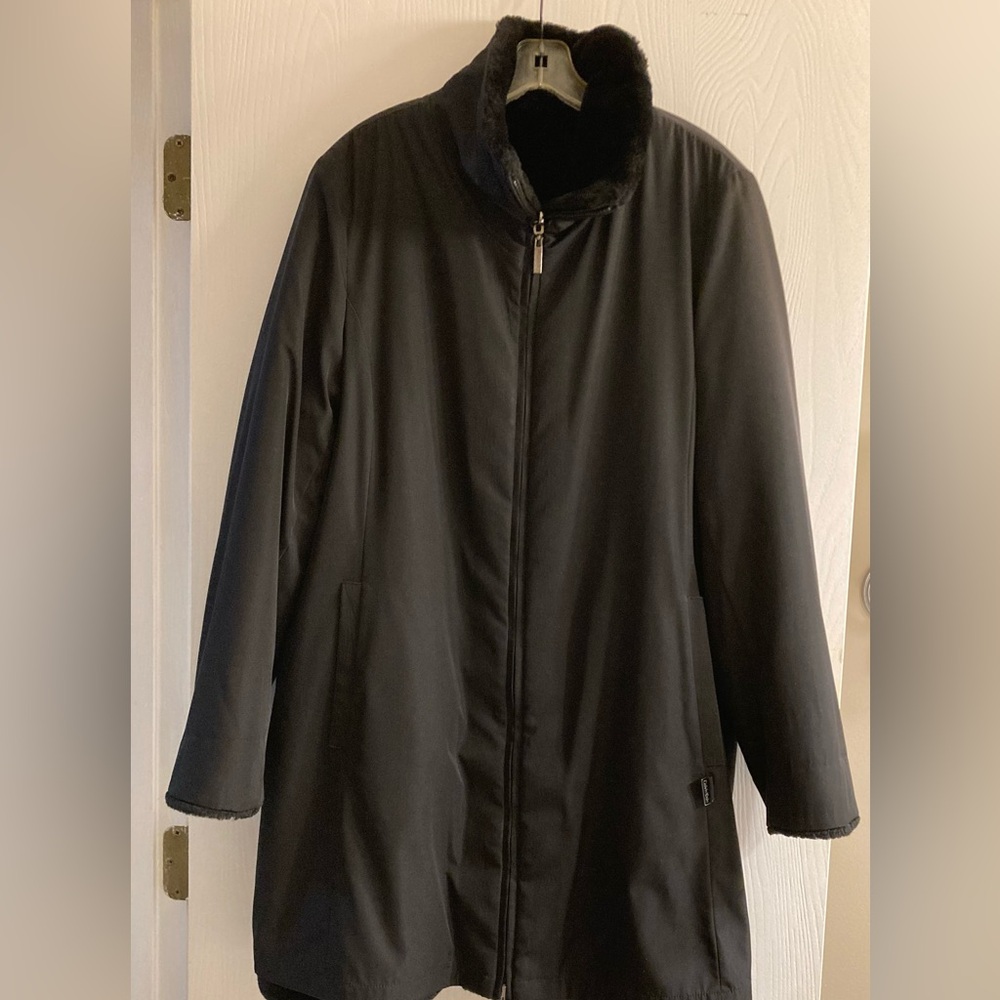 Calvin Klein Reversible Jet Black Women’s Coat